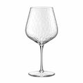 Calice da vino 650 ml in vetro trasparente martellato - stile elegante