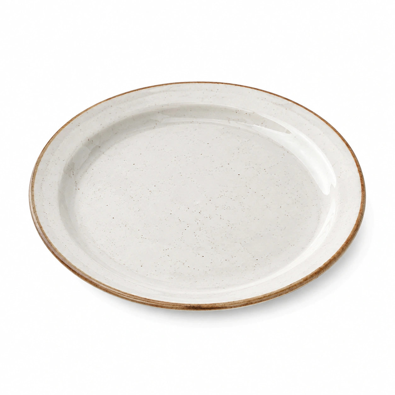 Piatto fondo rotondo in ceramica bianco 27 cm - stile rustico