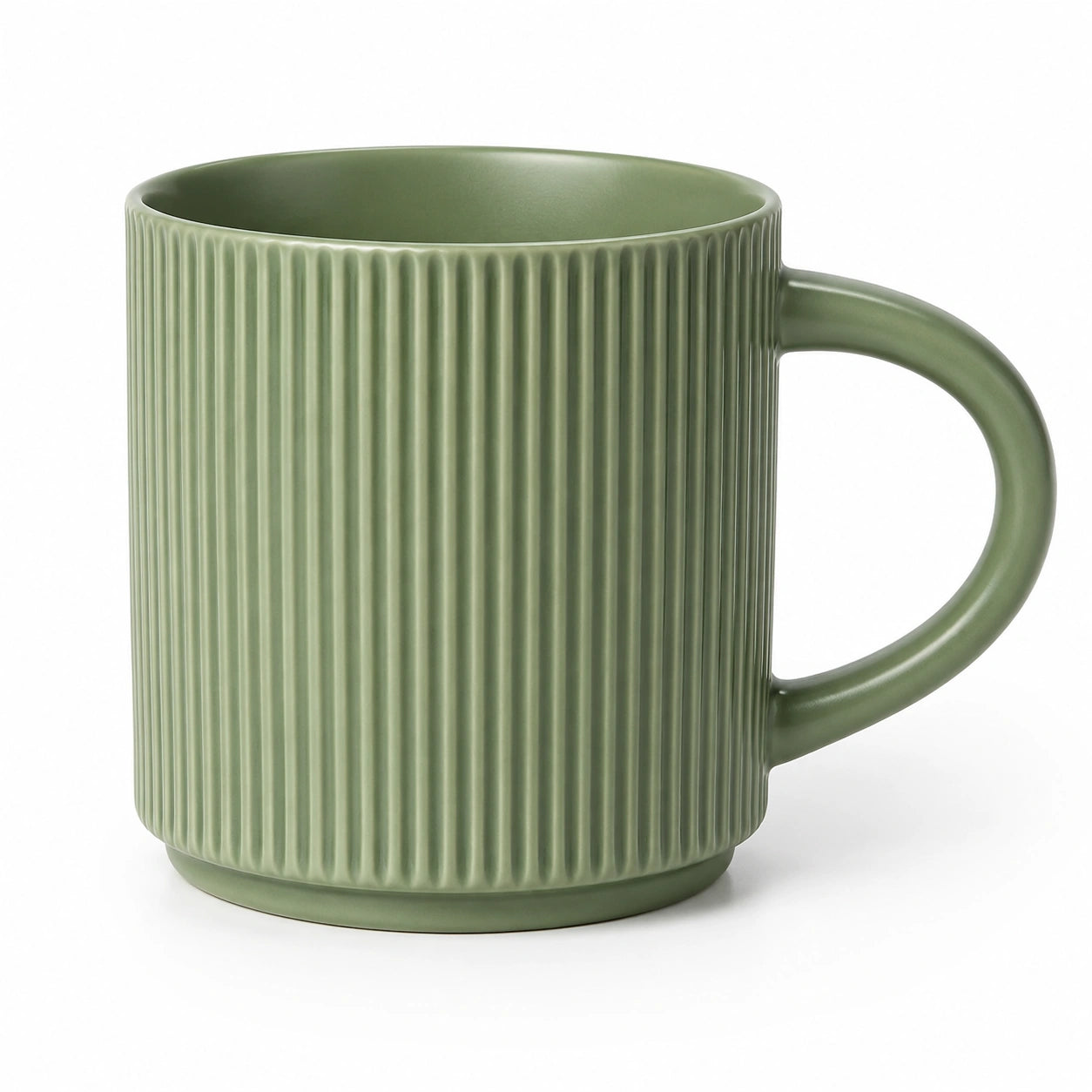 Tazza in ceramica 350 ml verde a rilievo per bevande calde