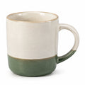 Tazza in ceramica 350 ml 9 x 10 cm bianco verde stile rustico